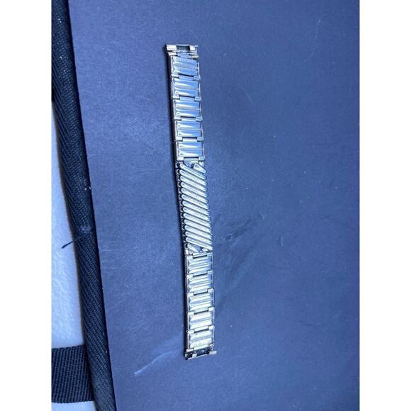 Vintage Rare Speidel 10k Yellow Gold Filled Top & Black Onyx Watch Band 17mm main image 5